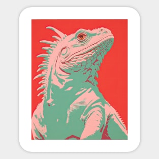 Iguana Duotone modern Sticker